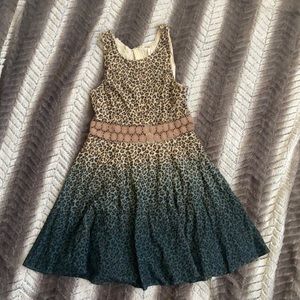 Free people ombré leopard print mini dress